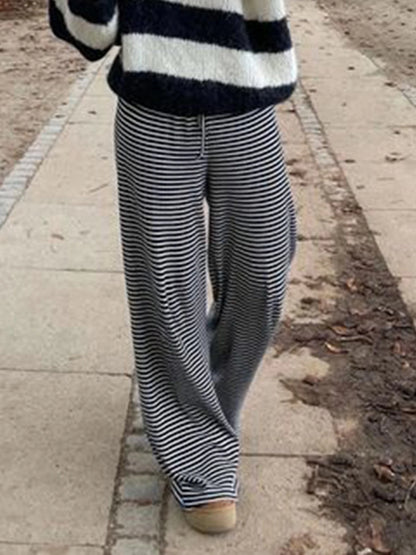 Blake Striped Wide-Leg Pants